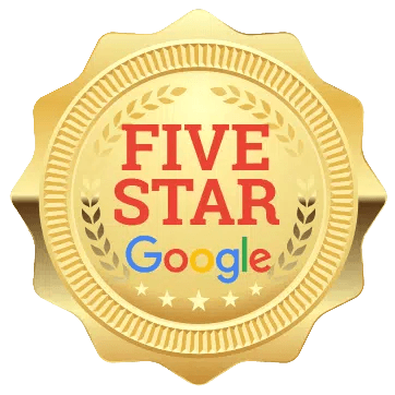 Five Star Google Reviews badge