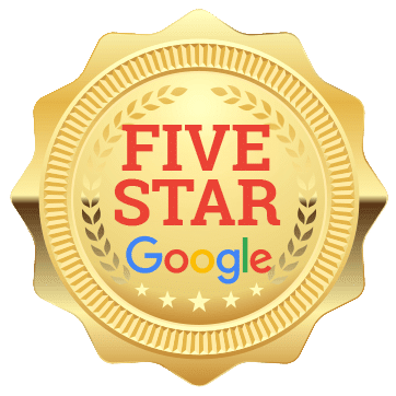 Five Star Google Reviews Badge