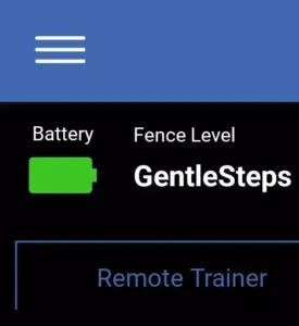 Gentle Steps example of what the battery level should look like